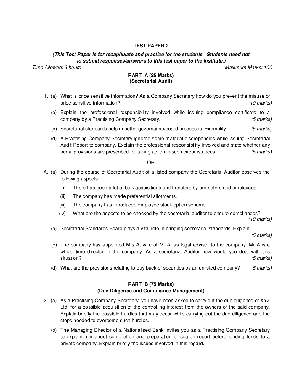 CS Professional MCQs For All Papers - Page 4