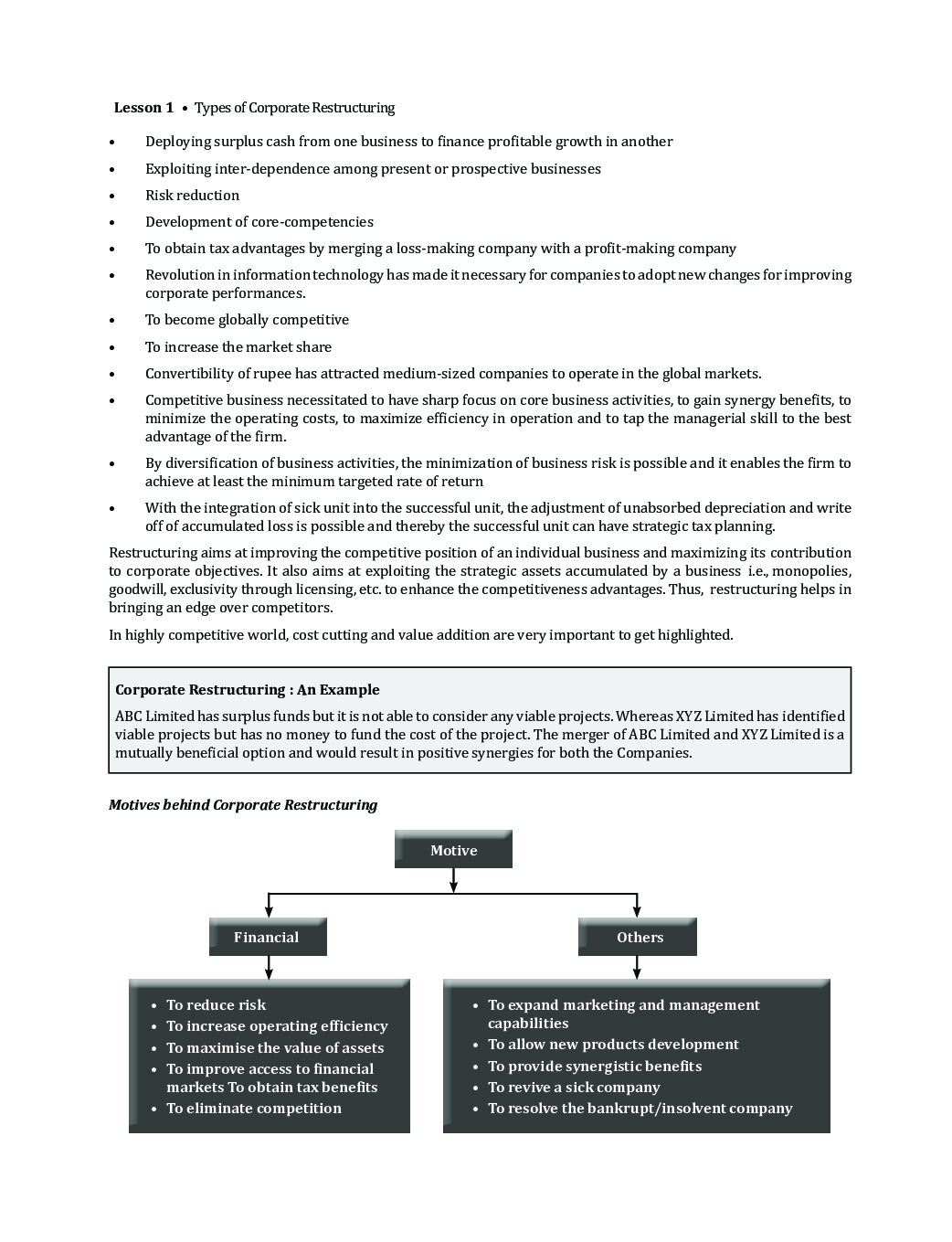 CS Professional Part-I Study Material Paper-5 Corporate Restructuring Insolvency, Liquidation & Winding-Up - Page 5