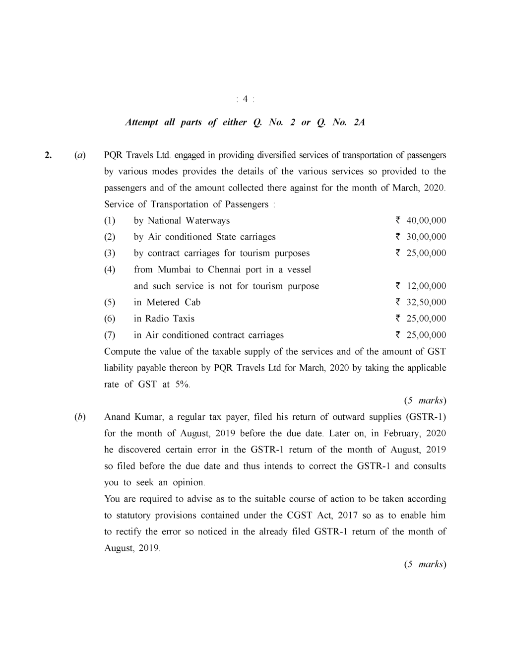 CS Professional Question Paper-2020 - Page 5