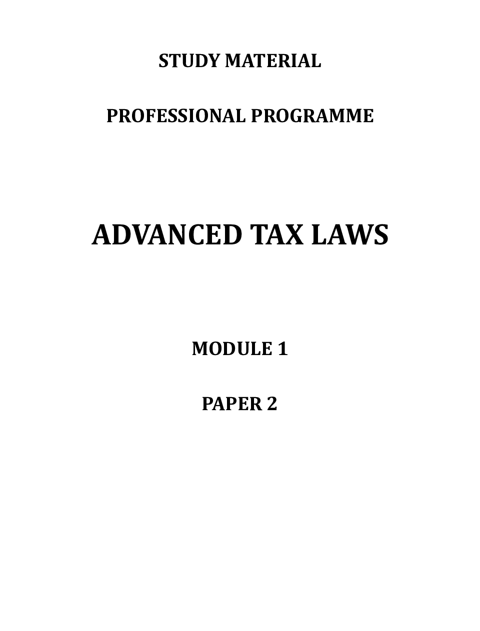 CS Professional Study Material Paper-2 Advanced Tax Laws - Page 2