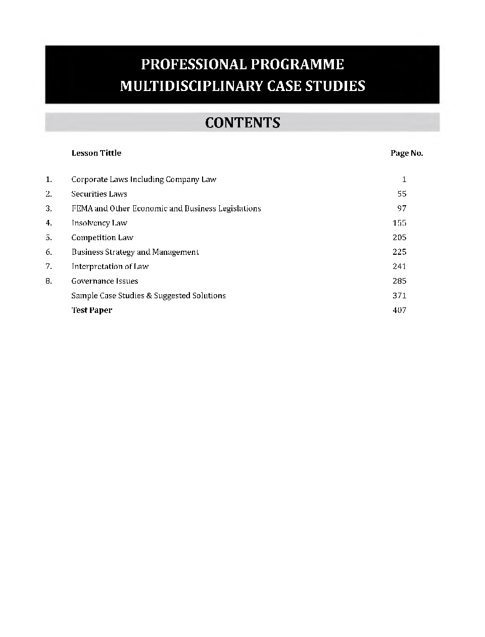 CS Professional Study Material Paper-8 Multidisciplinary Case Studies - Page 3