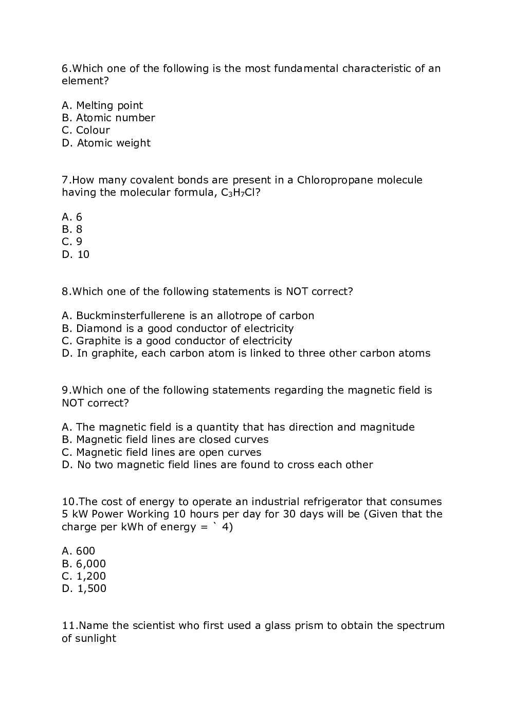 NDA Paper 2 General Aptitude Question With Answer Key 2020 to 2021 - Page 3