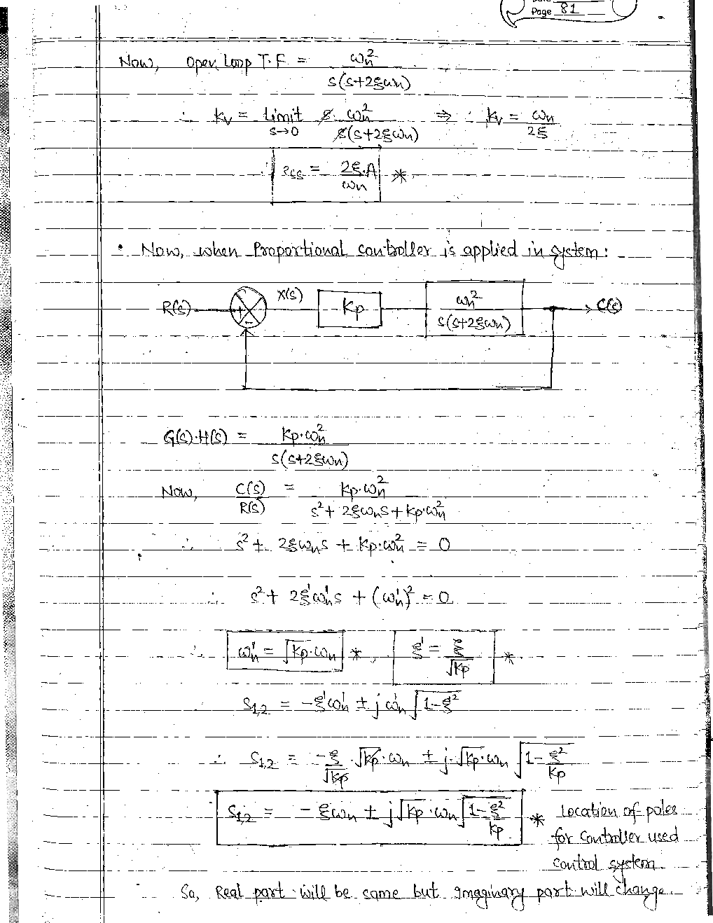 Electrical Engineering Hand Written Notes Control System Part-2 - Page 3