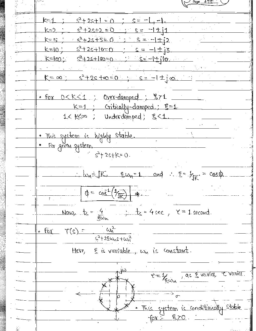 Electrical Engineering Hand Written Notes Control System Part-3 - Page 3