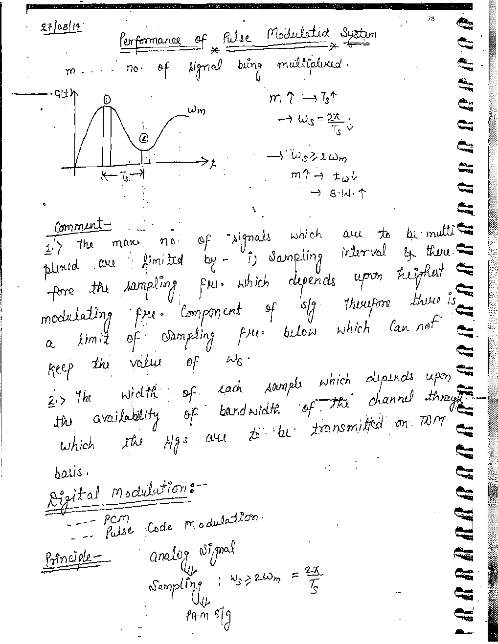 Electrical Engineering Hand Written Notes Communication System Part-2 - Page 2