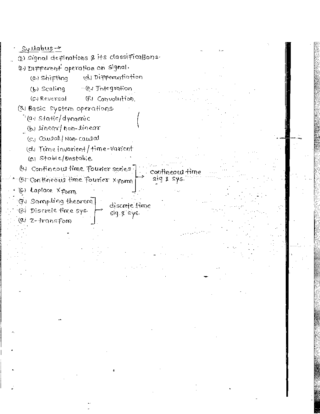 Electrical Engineering Hand Written Notes Signal and System - Page 2