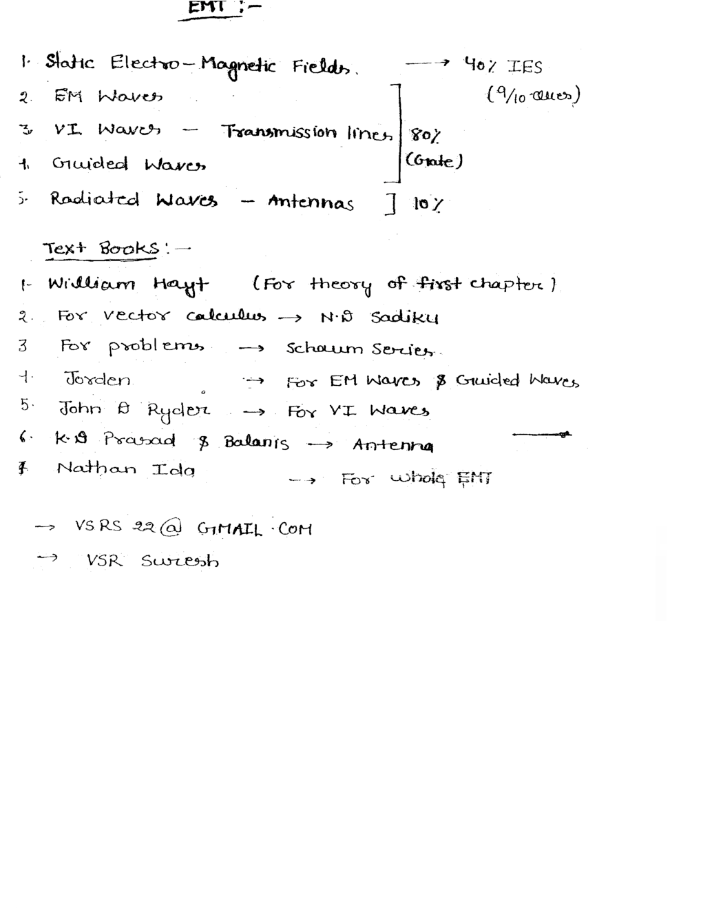 Electrical Engineering Hand Written Notes Electrical Magnetic Theory Part-2 - Page 2