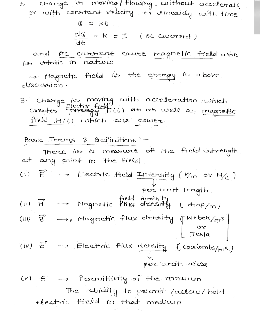 Electrical Engineering Hand Written Notes Electrical Magnetic Theory Part-2 - Page 5