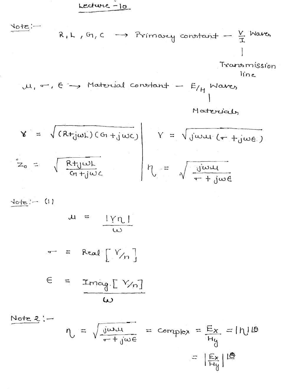 Electrical Engineering Hand Written Notes Electrical Magnetic Theory Part-3 - Page 2
