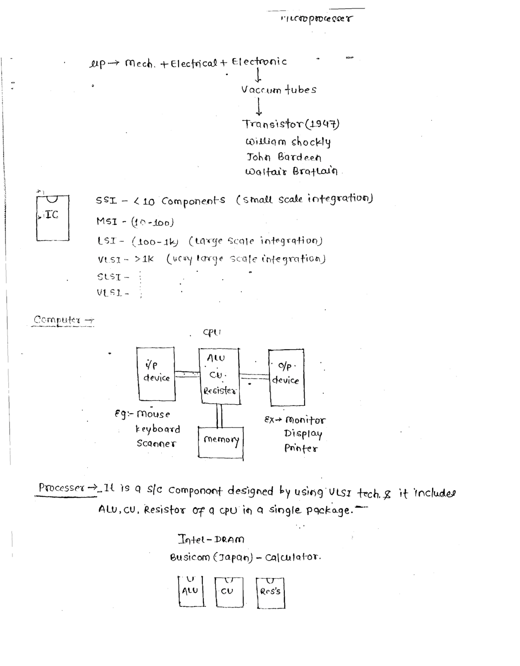 Electrical Engineering Hand Written Notes Micro Processor - Page 2