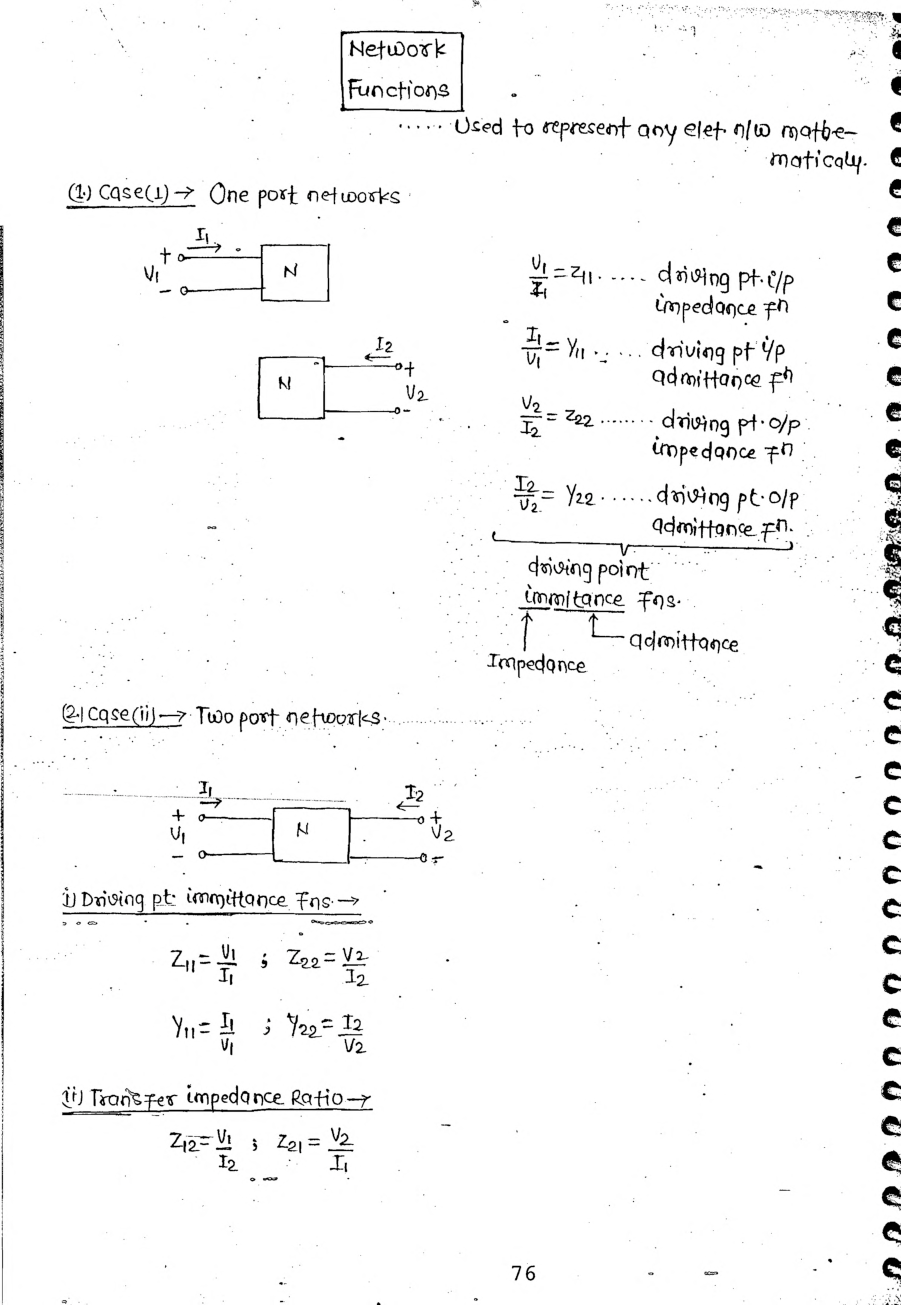 Electrical Engineering Hand Written Notes Electrical Network Theory Part-2 - Page 2