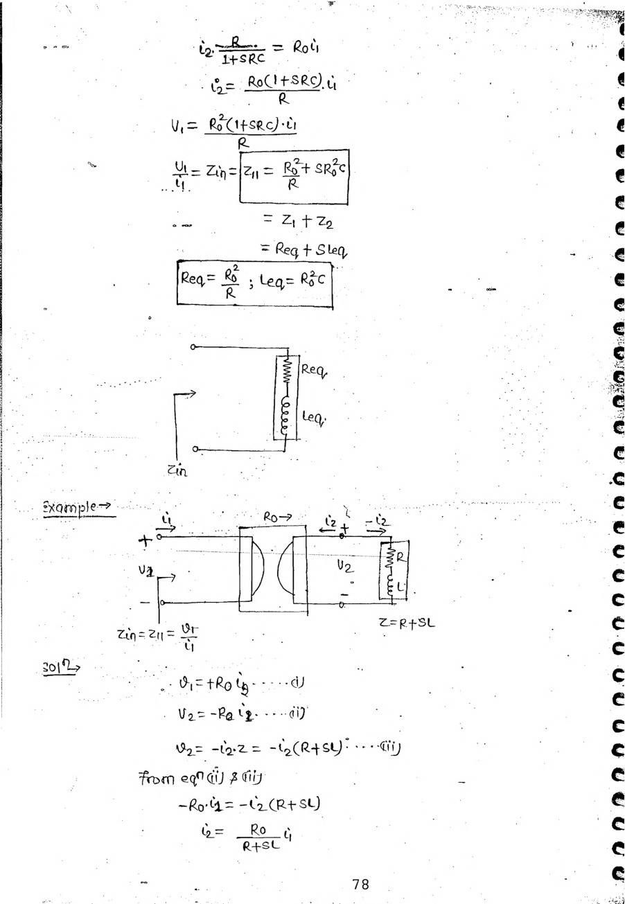 Electrical Engineering Hand Written Notes Electrical Network Theory Part-2 - Page 4