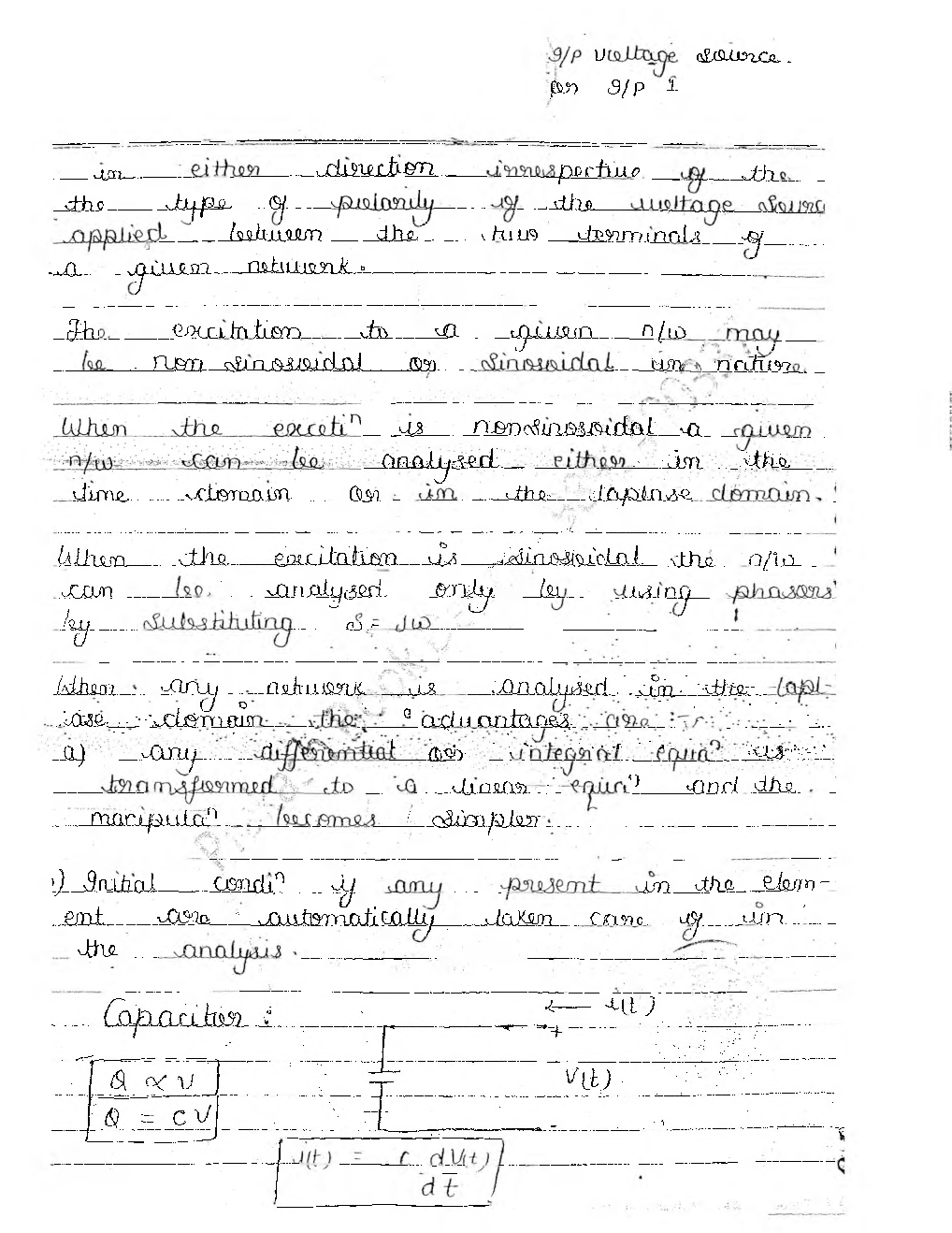 Electrical Engineering Hand Written Notes Electrical Network Theory Part-3 - Page 4