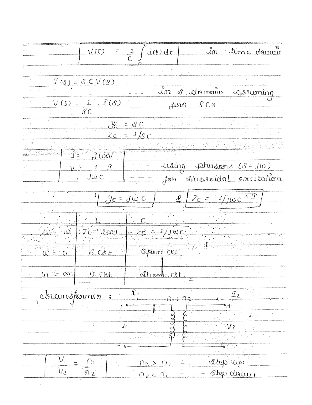 Electrical Engineering Hand Written Notes Electrical Network Theory Part-3 - Page 5