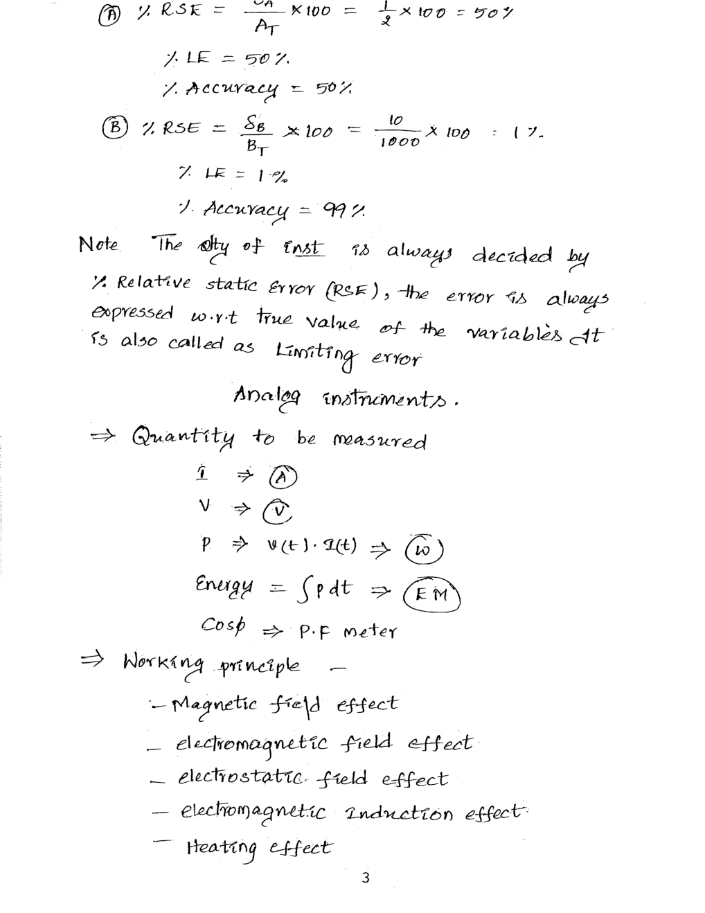 Electrical Engineering Hand Written Notes Electrical Measurment - Page 4