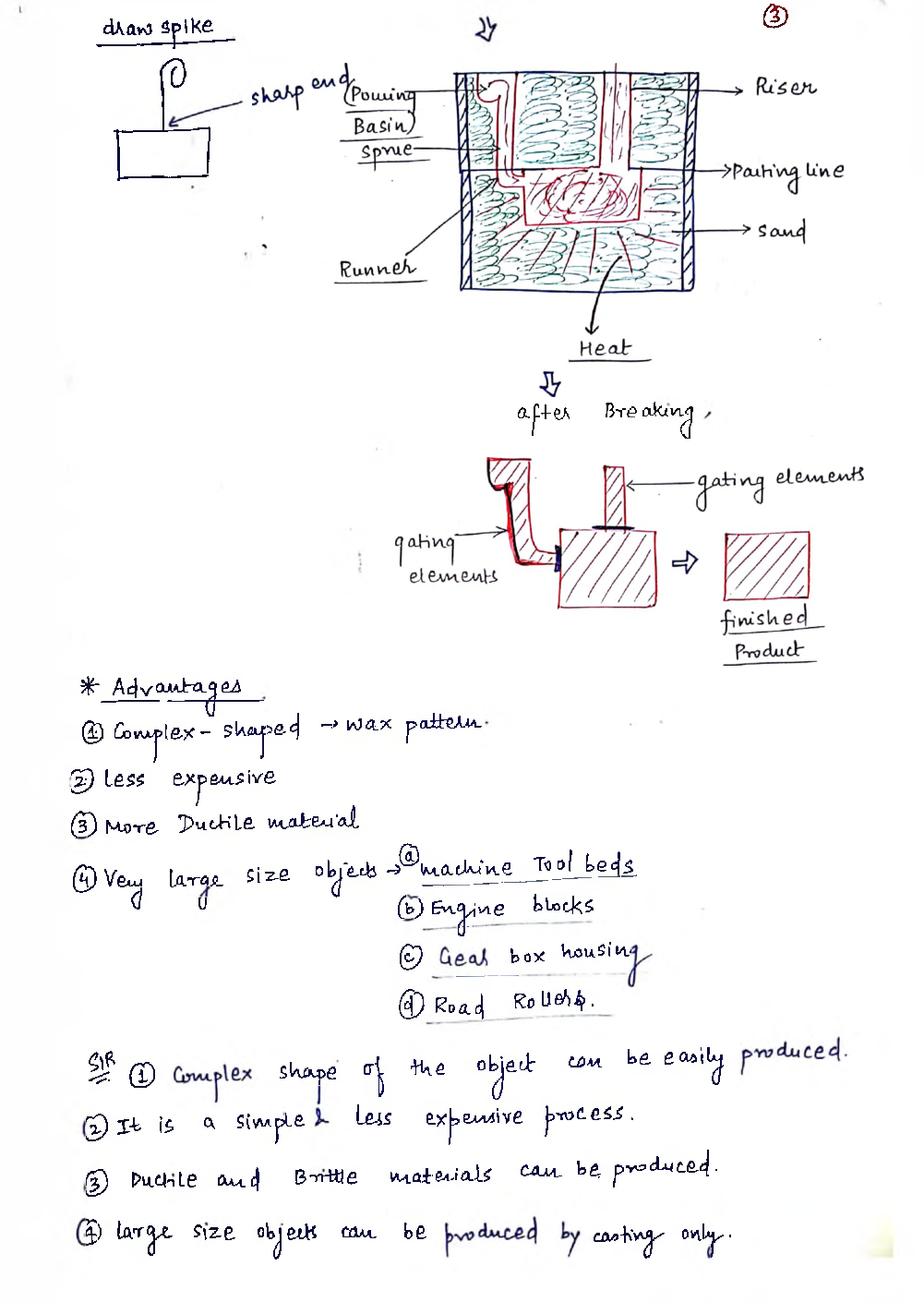 Mechanical Engineering Hand Written Notes Casting - Page 4