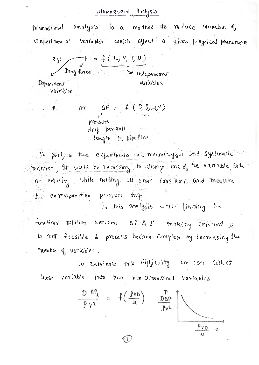 Mechanical Engineering Hand Written Notes Dimensional Analysis And Fluid Mechanics - Page 2