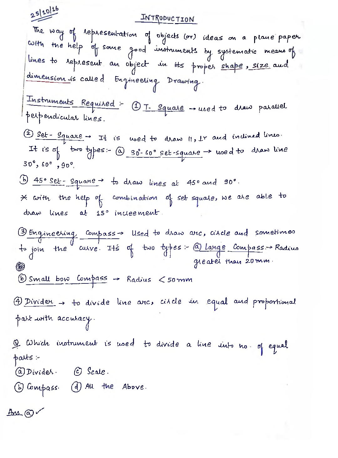 Mechanical Engineering Hand Written Notes Engineering Drawing - Page 3