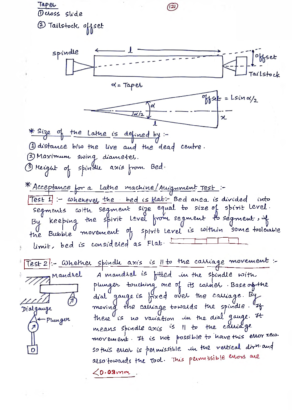 Mechanical Engineering Hand Written Notes Machine Tools - Page 3