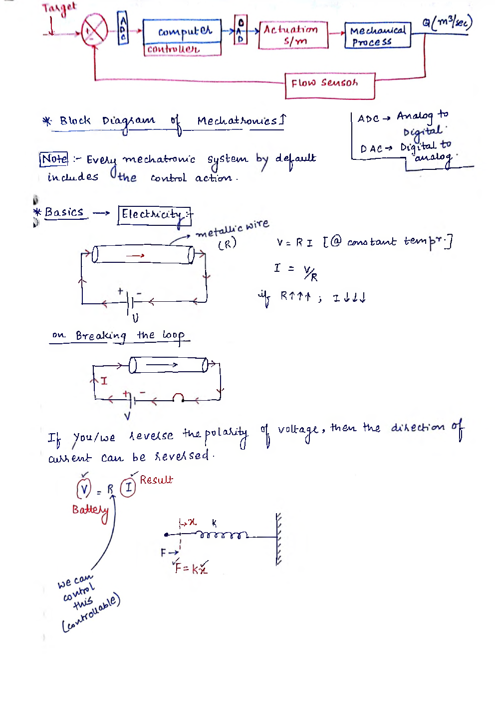 Mechanical Engineering Hand Written Notes Mechatronics - Page 3