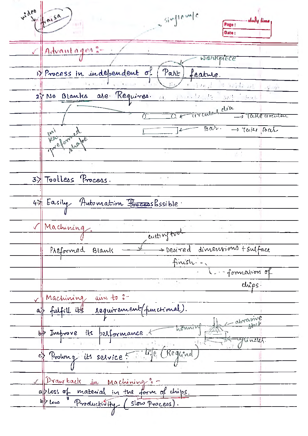 Mechanical Engineering Hand Written Notes Metal Cutting - Page 4