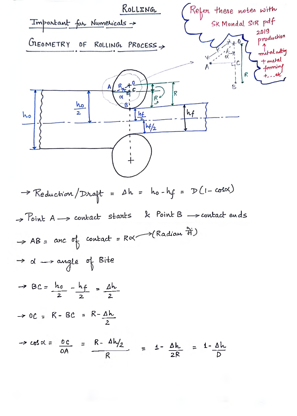 Mechanical Engineering Hand Written Notes Rolling - Page 2