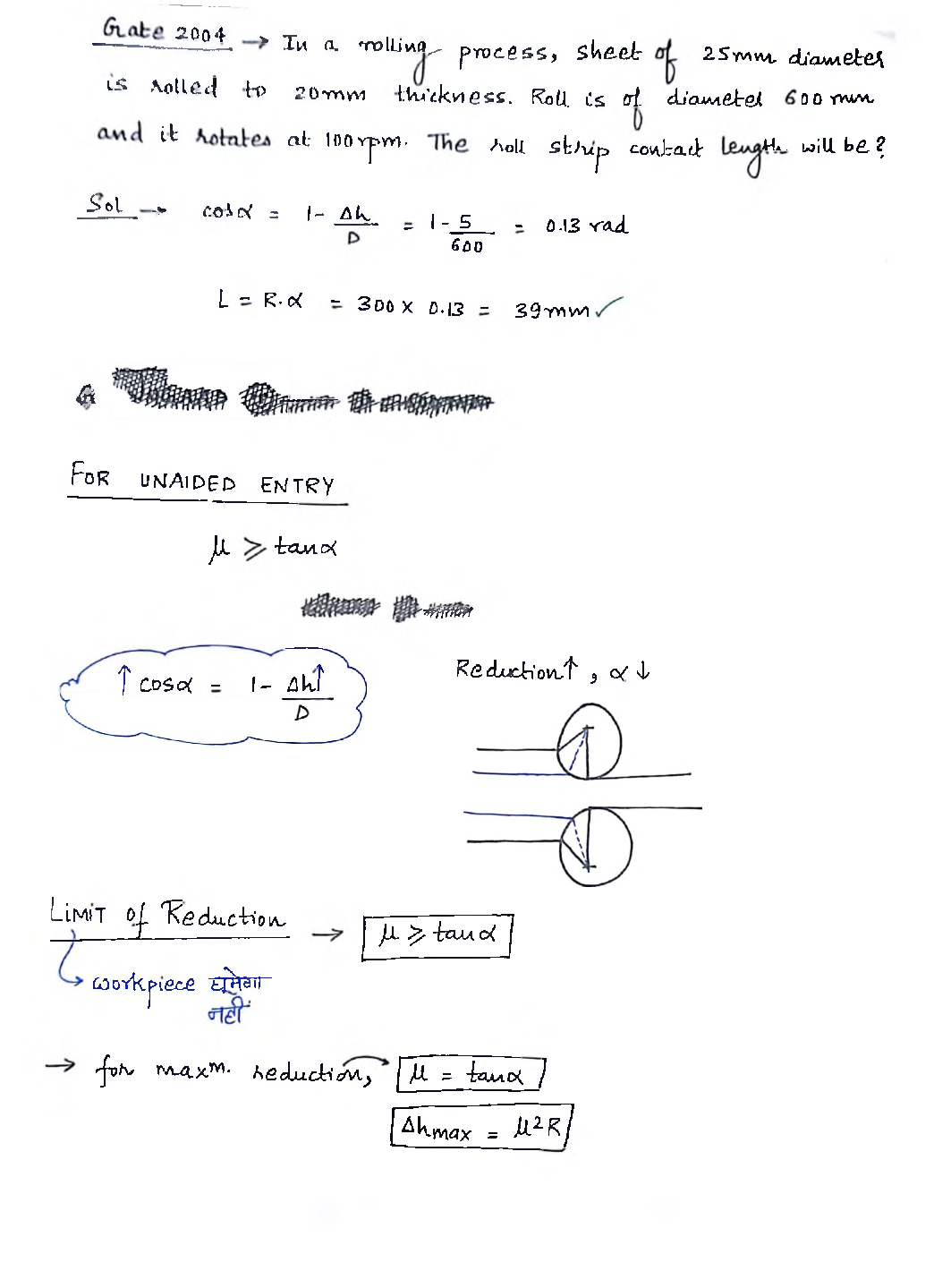 Mechanical Engineering Hand Written Notes Rolling - Page 4