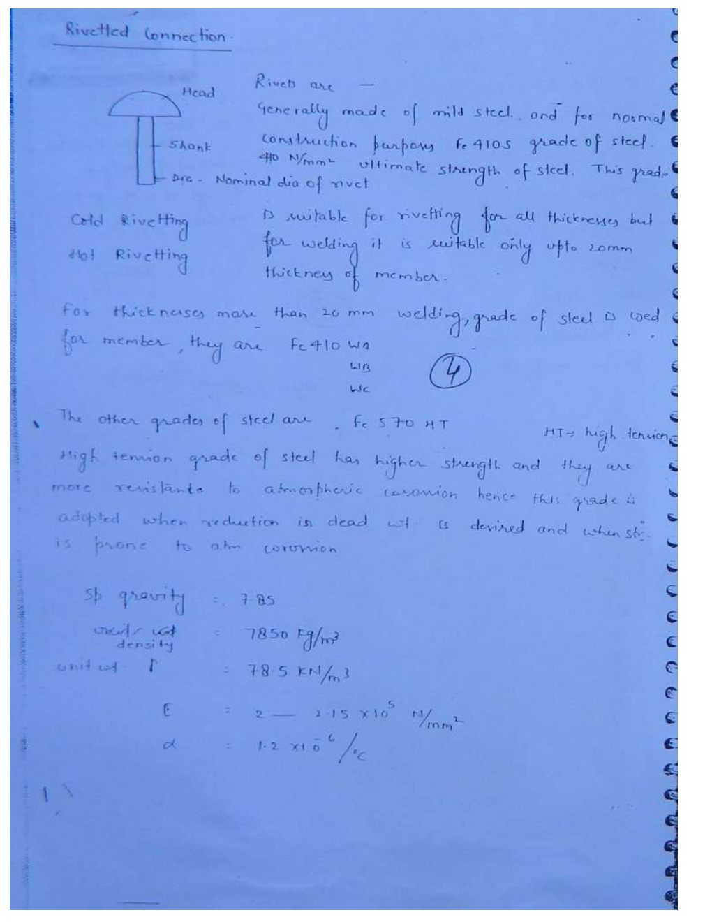 Civil Engineering Hand Written Notes Design Of Steel Structure - Page 2