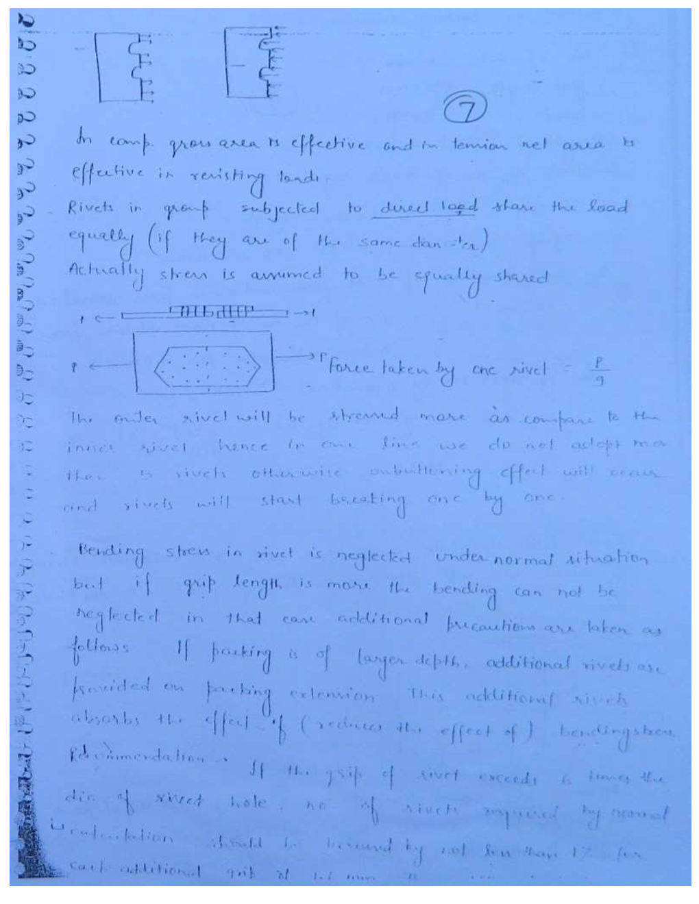 Civil Engineering Hand Written Notes Design Of Steel Structure - Page 5