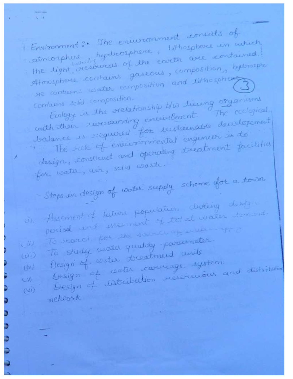 Civil Engineering Hand Written Notes Environmental Engineering - Page 2