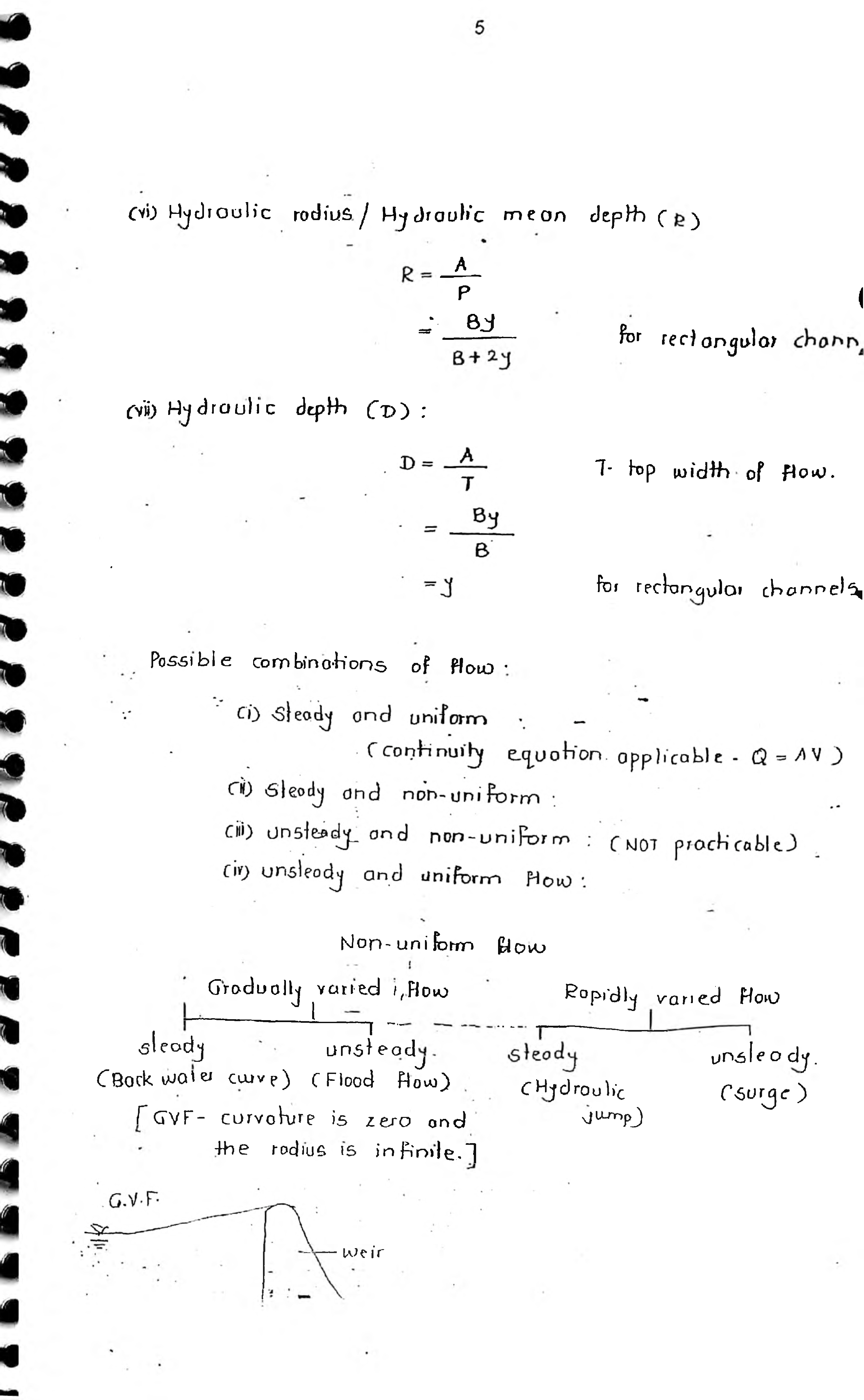 Civil Engineering Hand Written Notes Open Channel Flow - Page 5