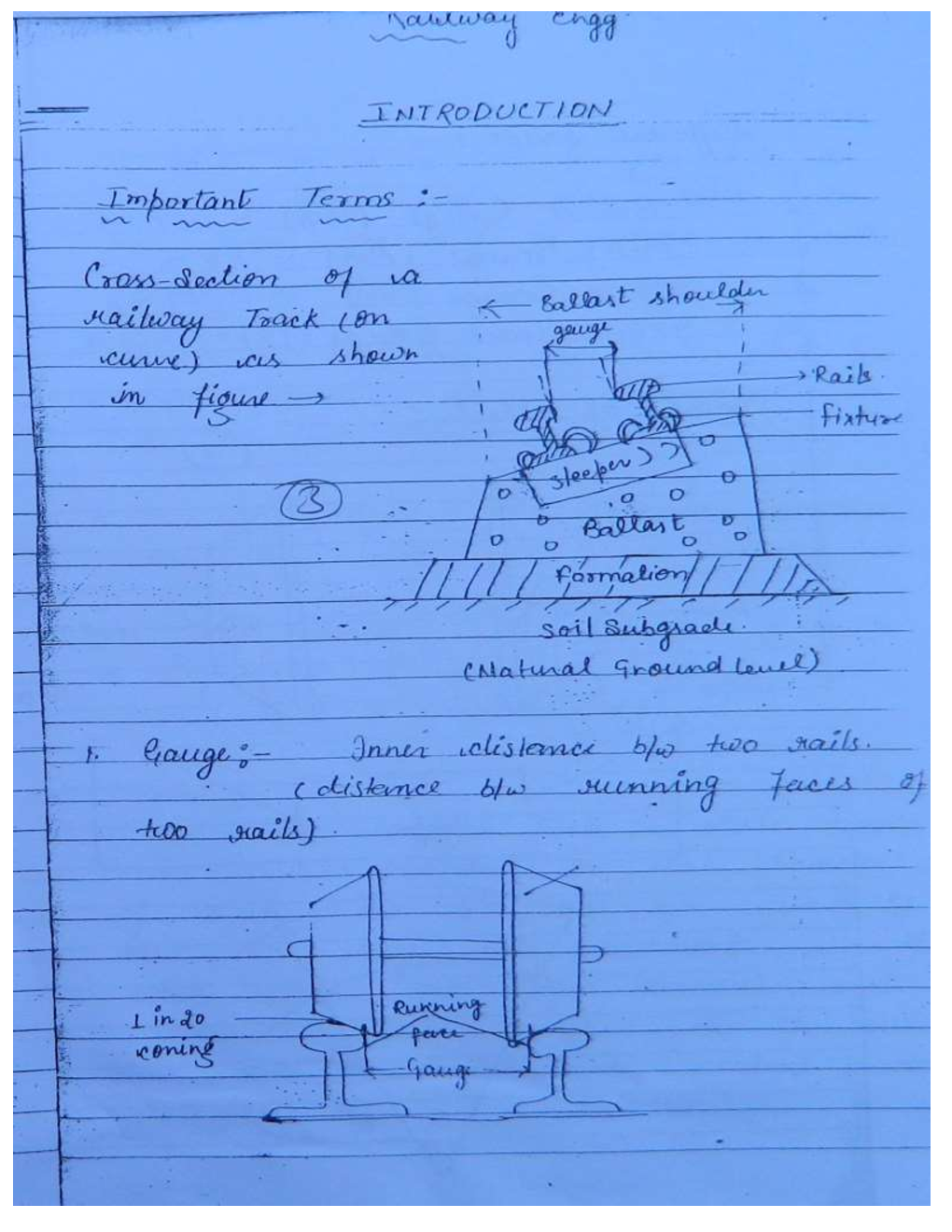 Civil Engineering Hand Written Notes Railway Engineeering - Page 2