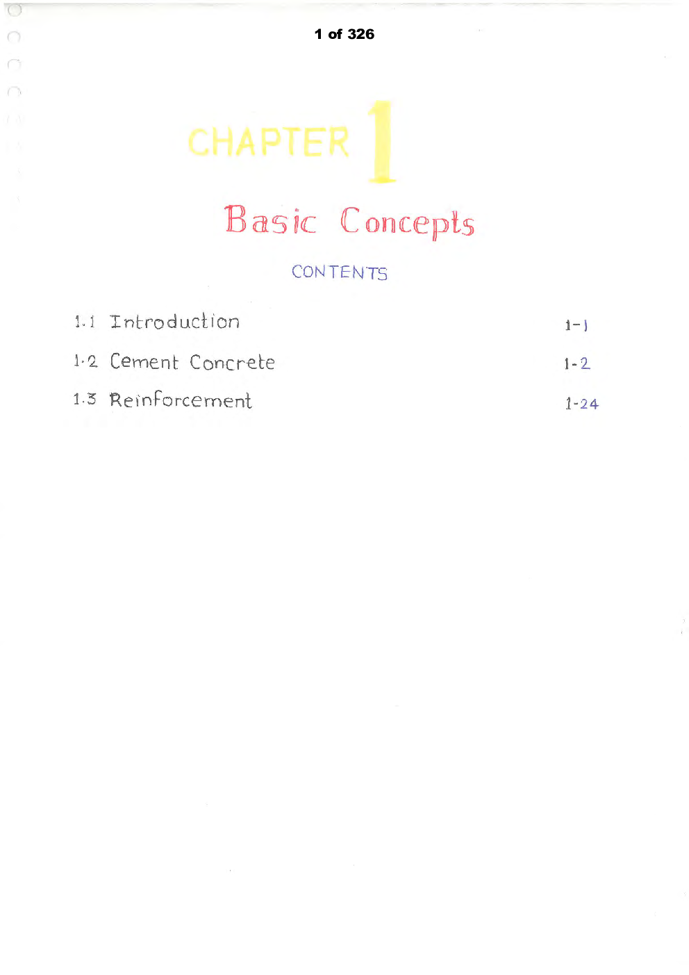 Civil Engineering Hand Written Notes RCC & PSC Part-1 - Page 2
