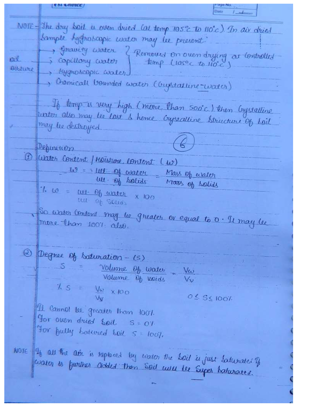 Civil Engineering Hand Written Notes Soil Mechanics - Page 5