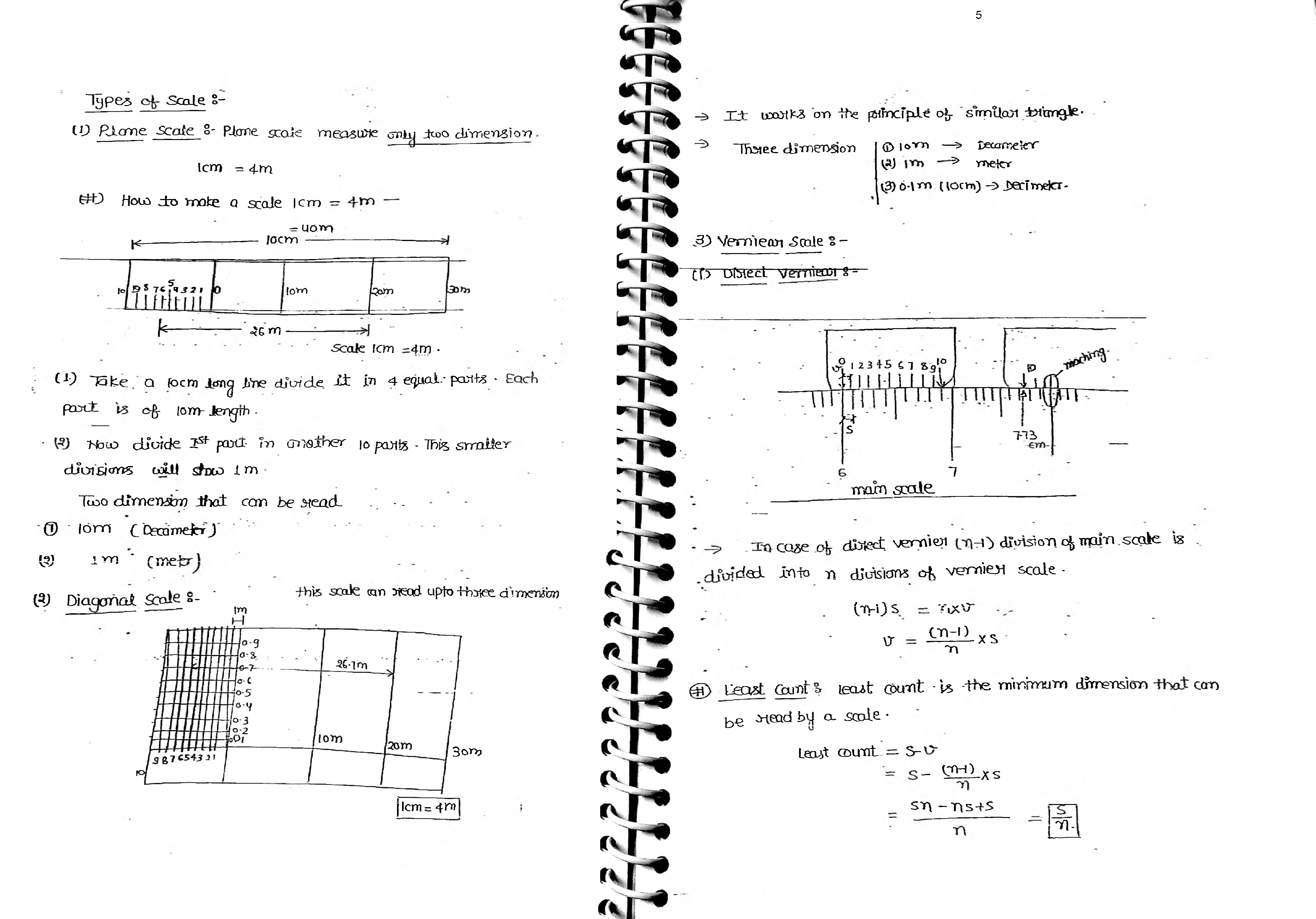 Civil Engineering Hand Written Notes Surveying Part-1 - Page 3
