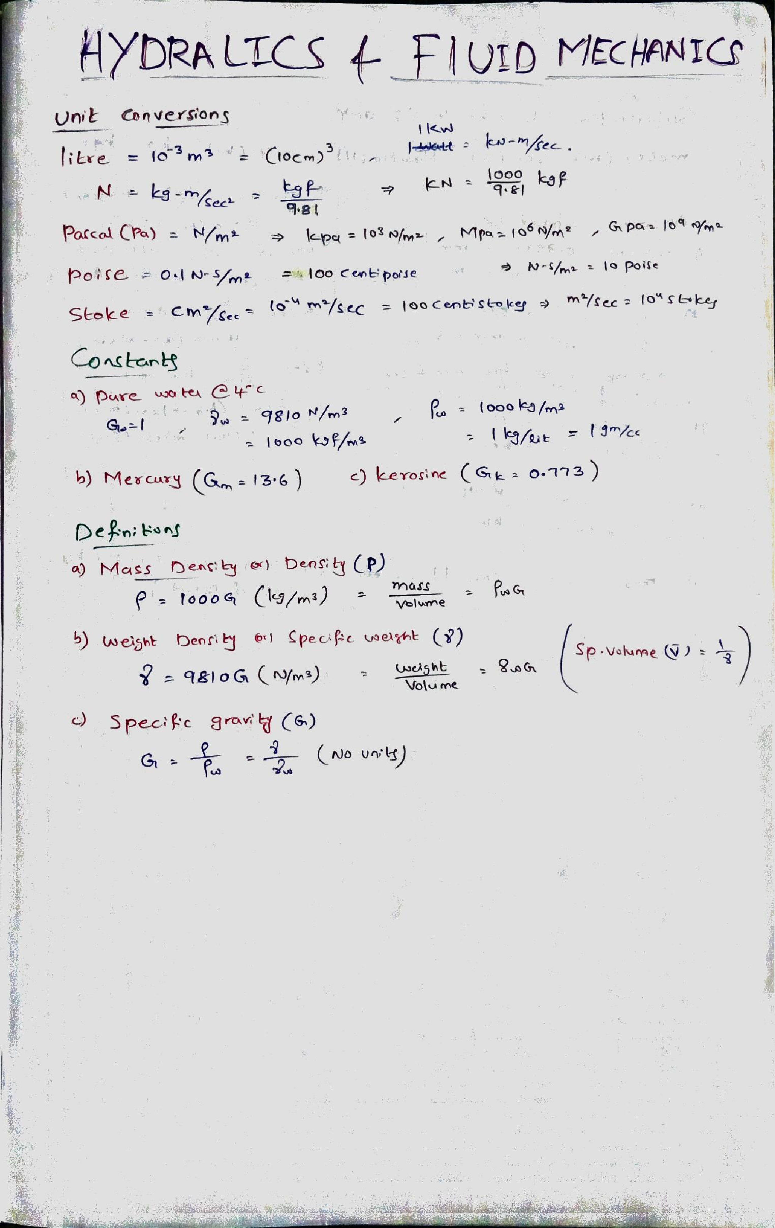 IES Civil Hand Written Notes Hydralic & Fluid Mechanics Part-2 - Page 2