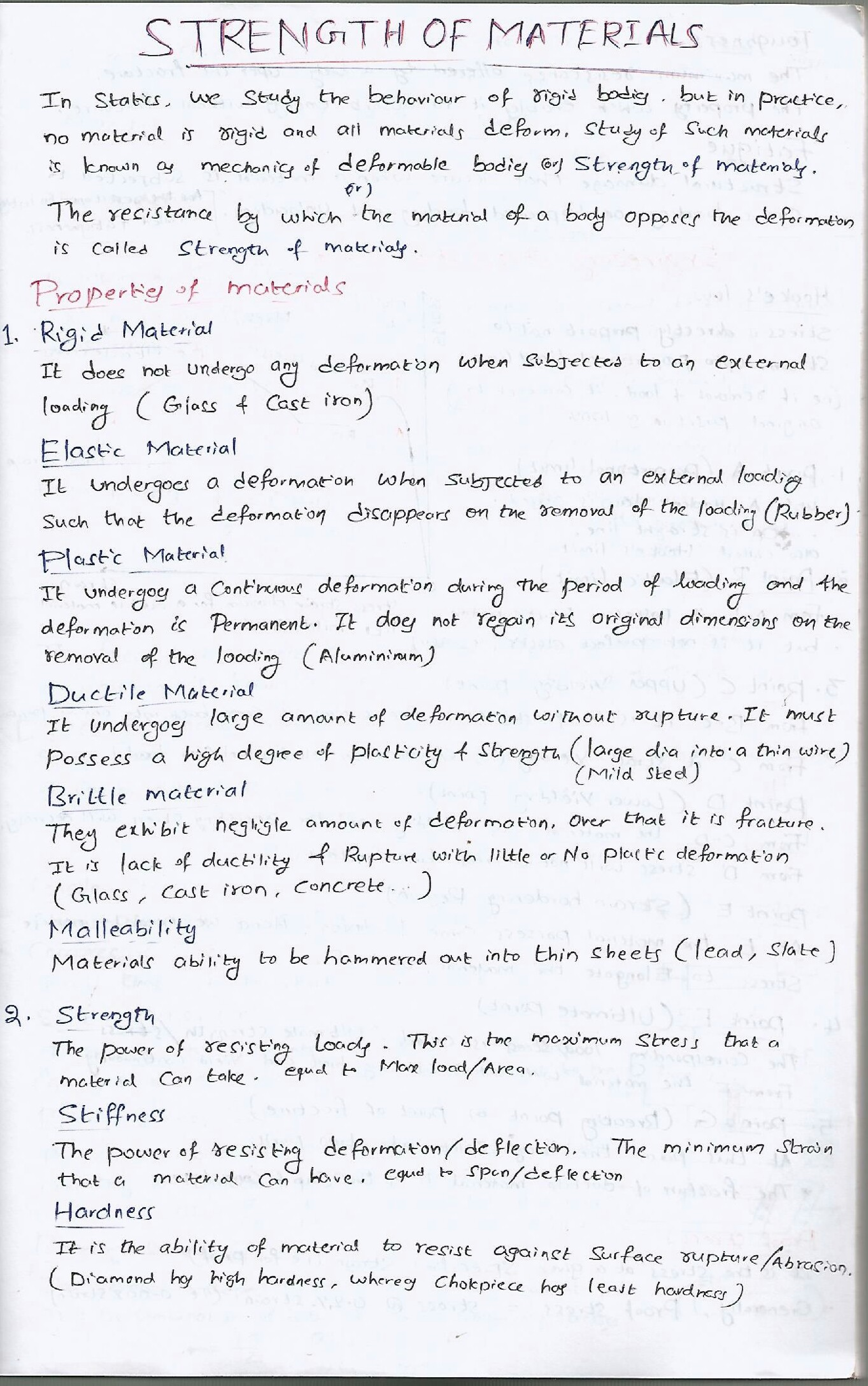 IES Civil Hand Written Notes Strength Of Materials Part-1 - Page 2
