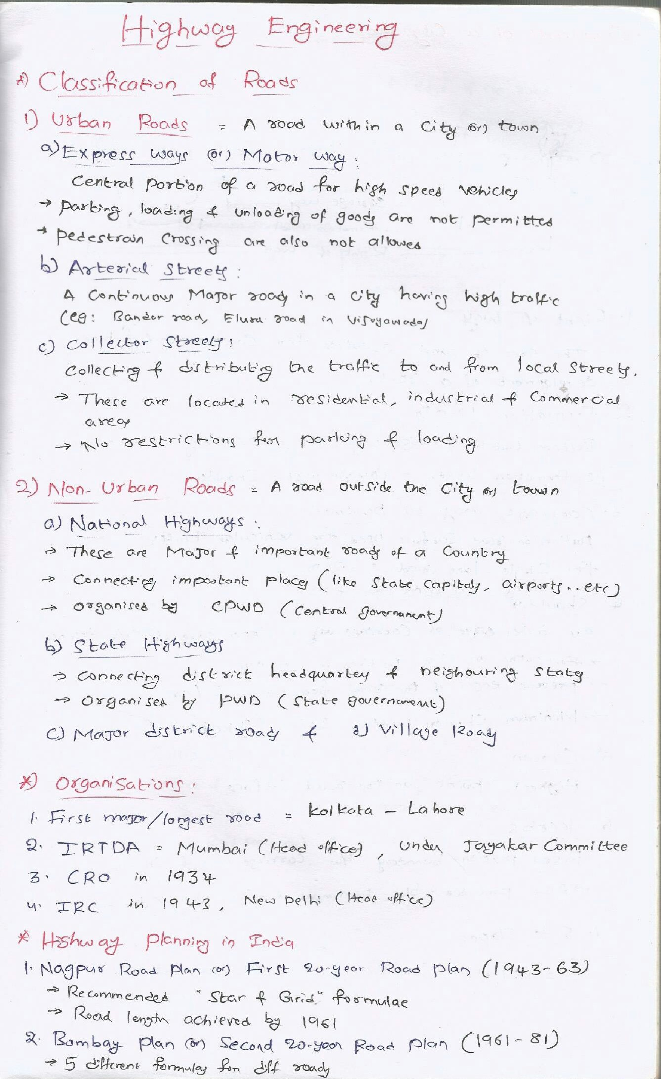 IES Civil Hand Written Notes Transportation Engineering Part-1 - Page 2