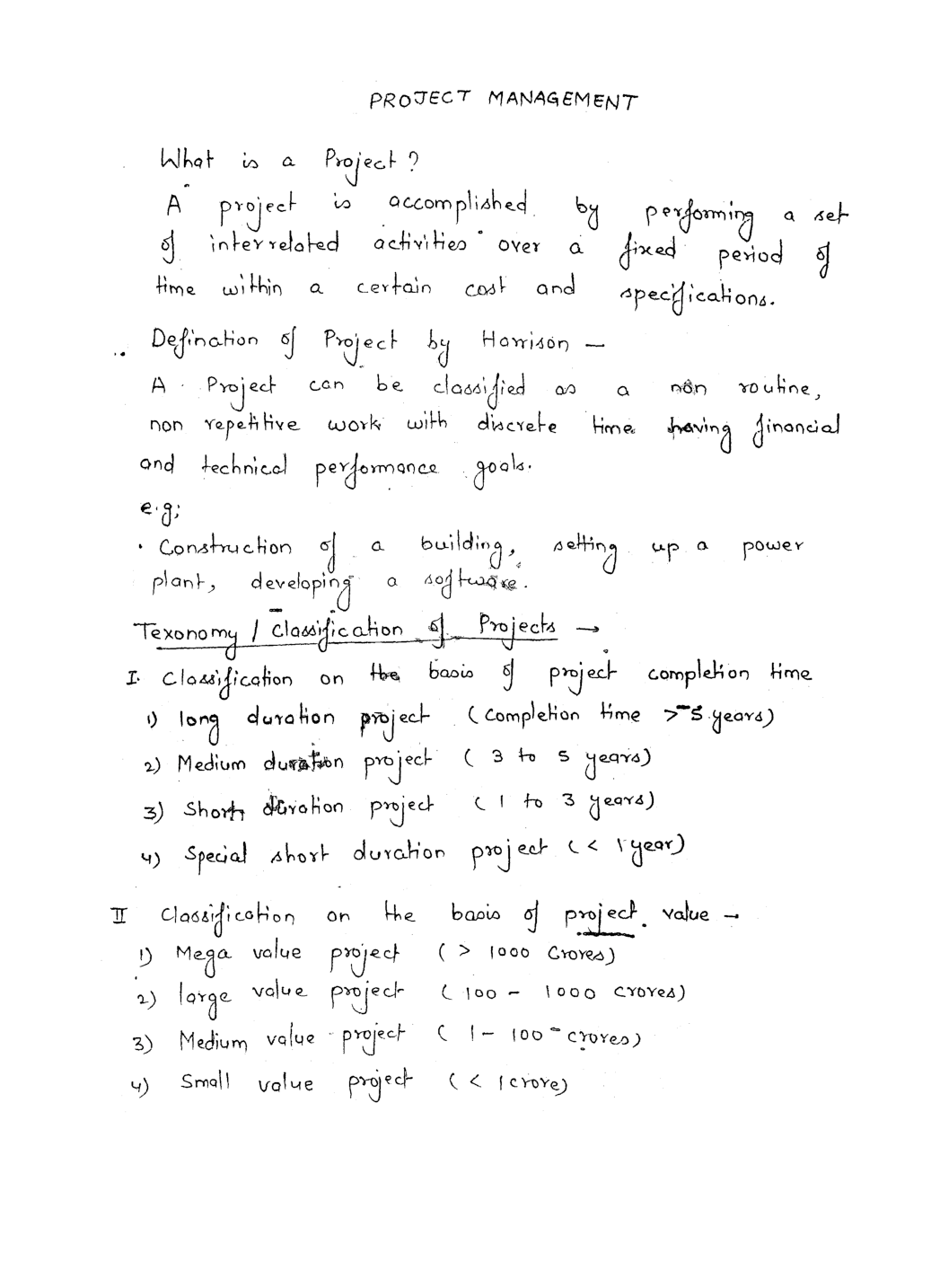 IES General Studies Hand Written Notes Basics Of Project Management - Page 2