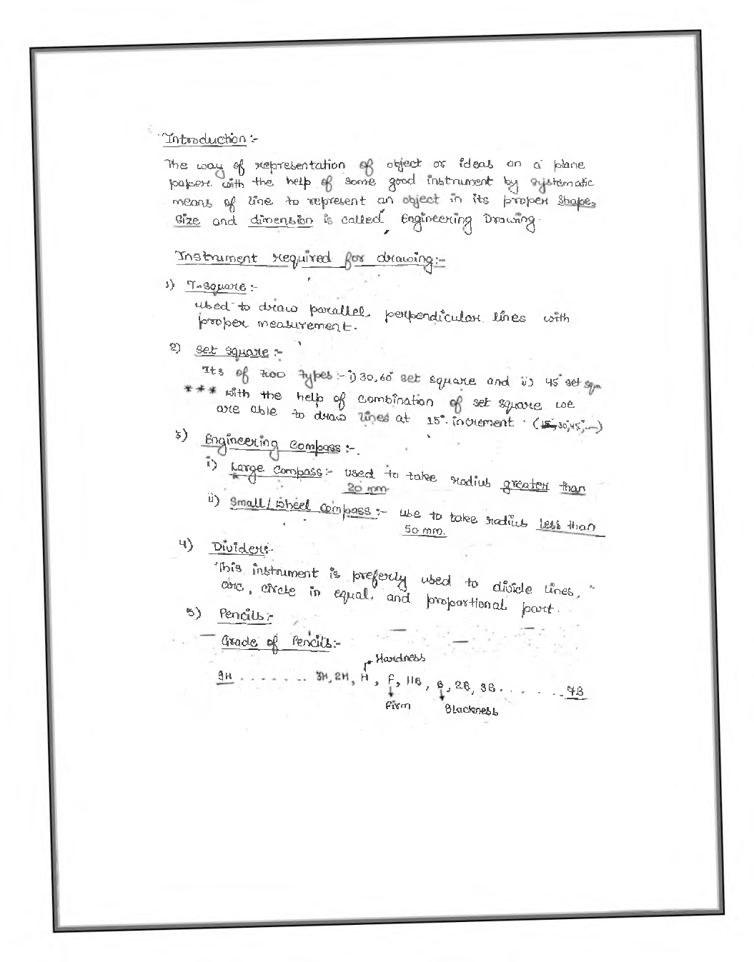 IES General Studies Hand Written Notes Drawing And Safety - Page 2