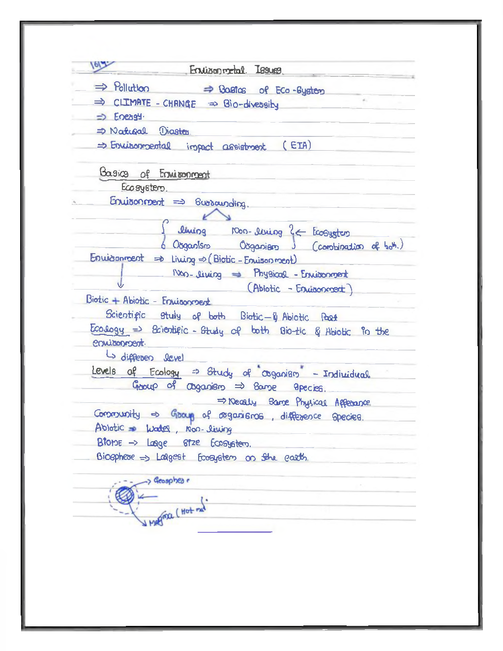 IES General Studies Hand Written Notes Environmental Issues - Page 2