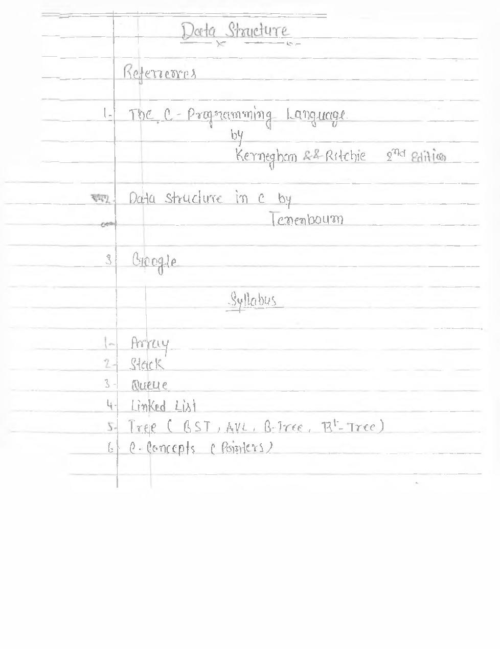 CSE Hand Written Notes Data Structure - Page 3