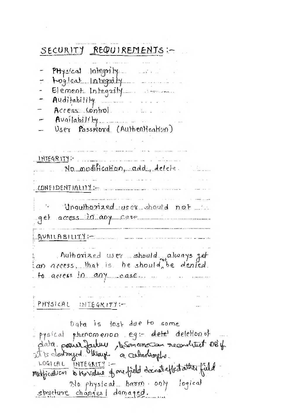 CSE Hand Written Notes Database Security - Page 4