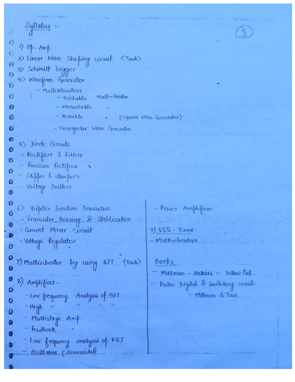 IES Electrical Engineering Hand Written Notes Analog Electronics-Part-1 - Page 2