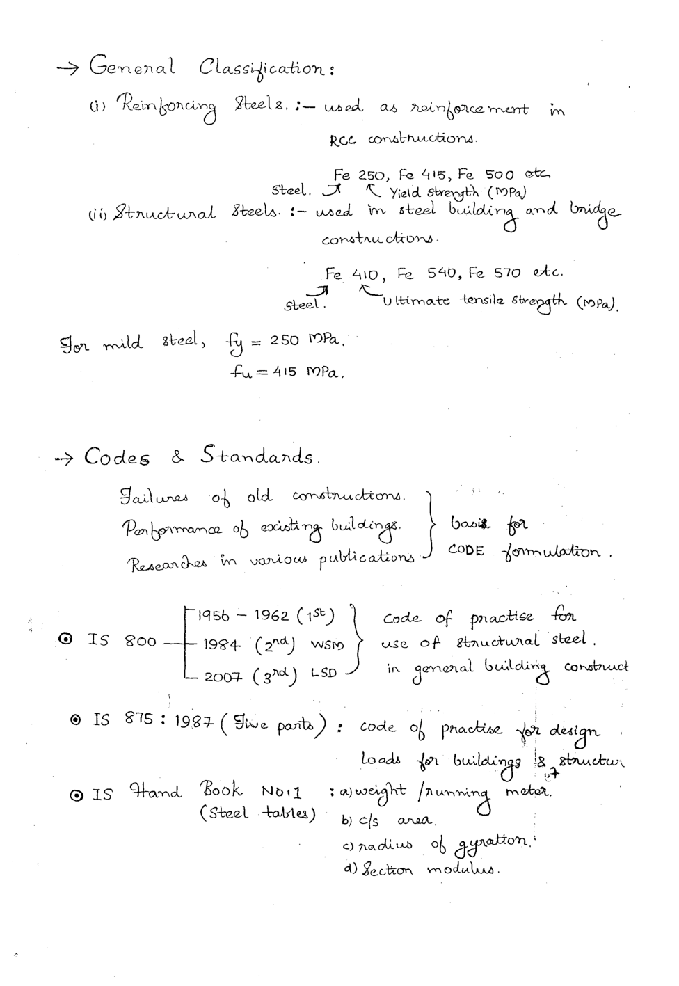 IES Mechanical Engineering Hand Written Notes Steel Structure - Page 5