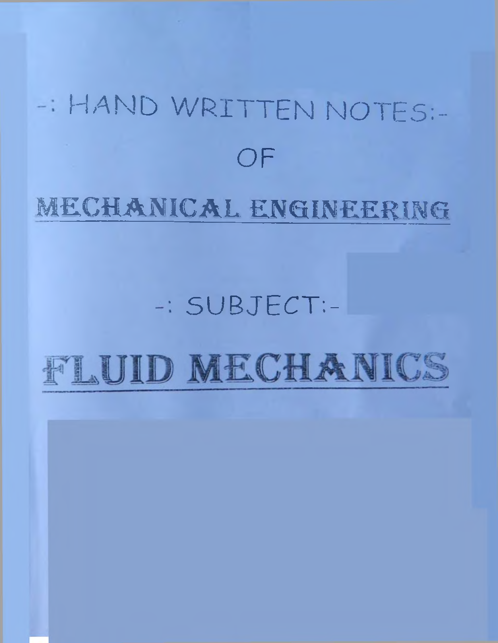 IES Mechanical Engineering Hand Written Notes Fluid Mechanics - Page 2