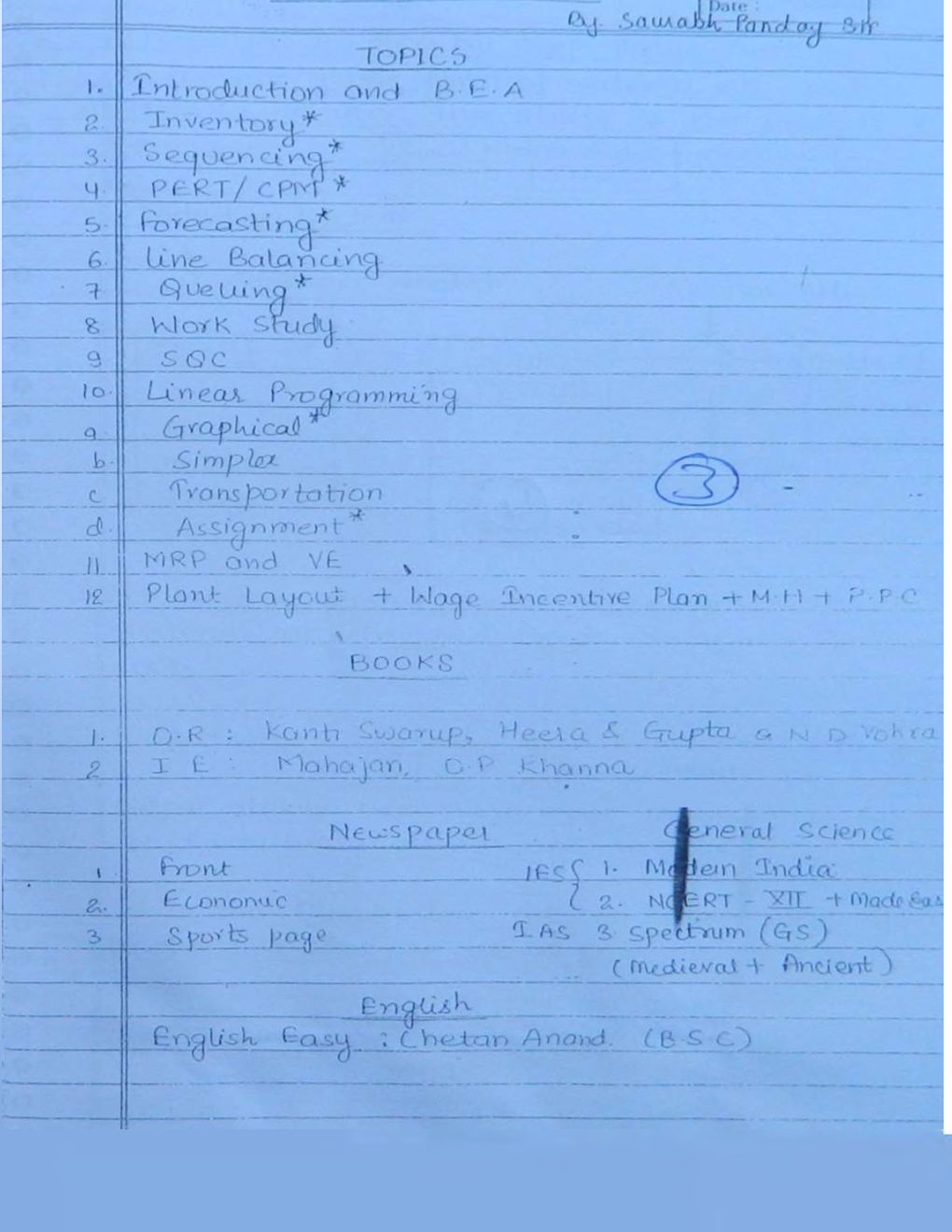 IES Mechanical Engineering Hand Written Notes Industrial Engineering - Page 3