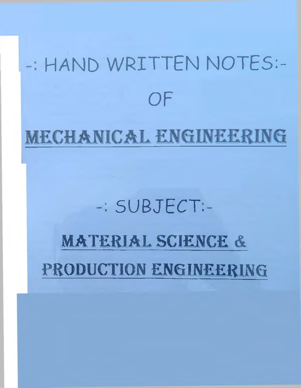 IES Mechanical Engineering Hand Written Notes Material Science and Production - Page 2