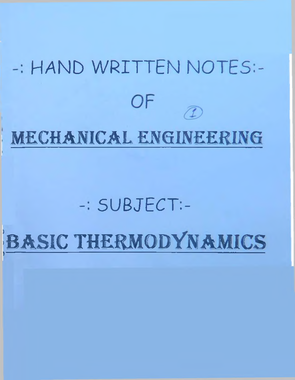 IES Mechanical Engineering Hand Written Notes Basic Thermodynamics - Page 2
