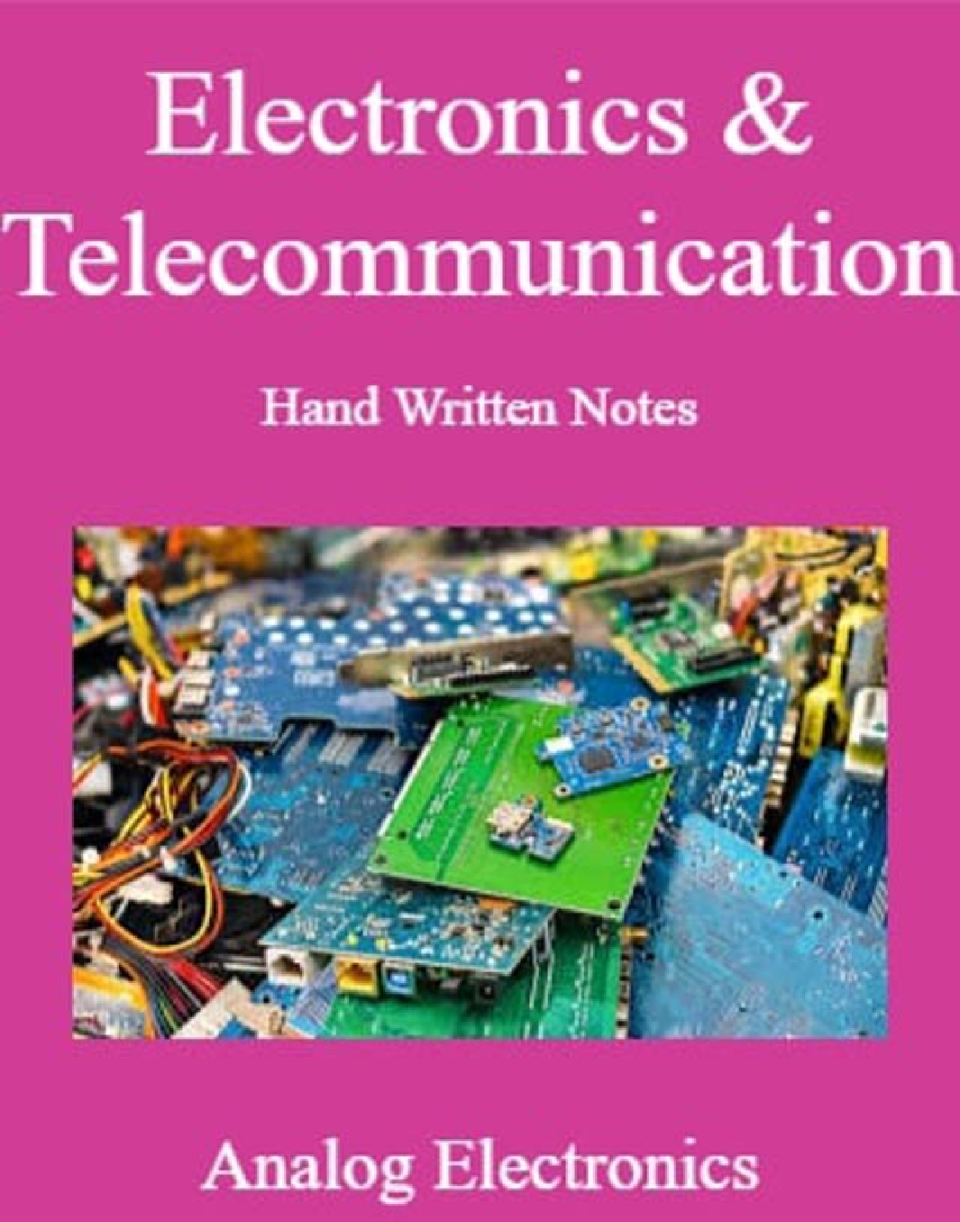 Electronics & Telecommunication Hand Written Notes Analog Electronics - Page 1